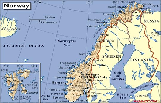 European Map of Norway