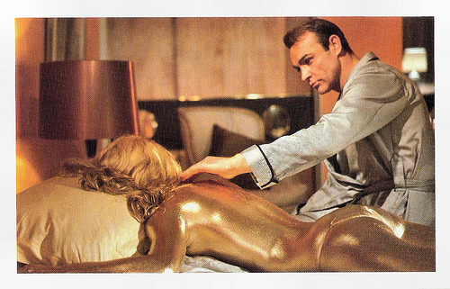 Sean Connery and Shirley Eaton in Goldfinger (1964)