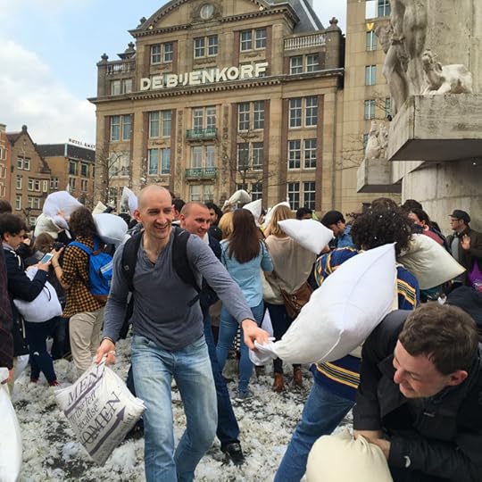 International Pillow Fight Day in Dam Square