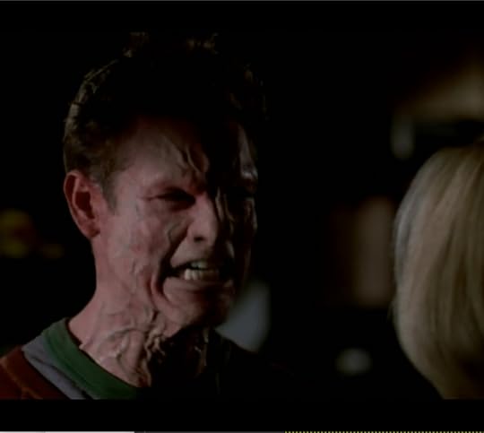 Pete's face is as veiny as a raging, painful hard on. Also, his nose is split into two pieces vertically.