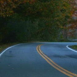 The Black Woods Road, which winds between Franklin and Cherryfield
