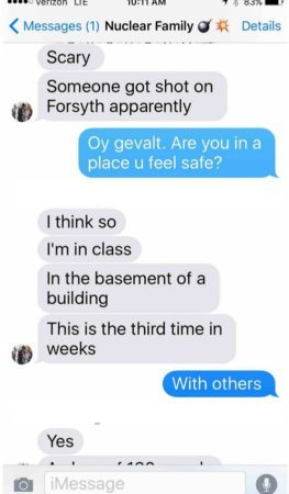 Shelter in place on a college campus