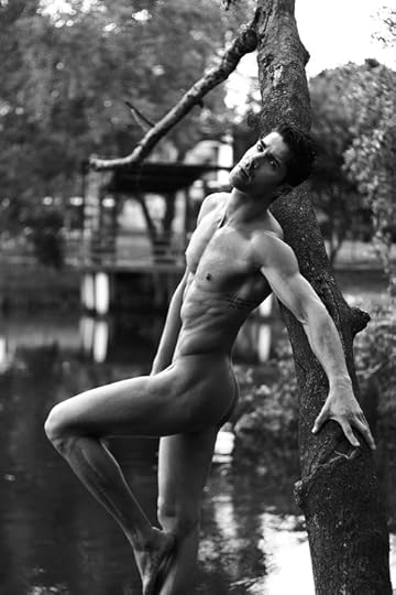 men tree nature nude