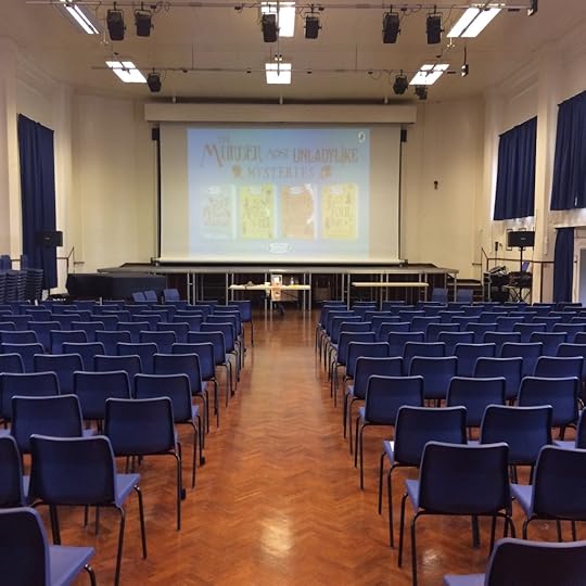 The hall at Burford School - about to be filled with 280 students!
