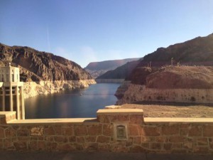 Hoover Dam/Lake Mead--the water line