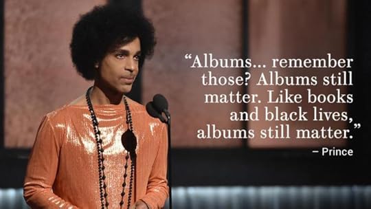 Image of Prince at the 57th Annual Grammy Awards with quote: