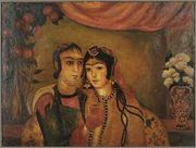 an amorous couple zand or qajar iran circa 1800