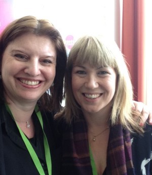 Här med romance-författaren Carrie Elks, vi hade en workshop ihop med våra agenter - superkul.