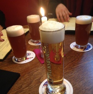 Sista dan gick vi och åt genuin tysk mat. Och öl.