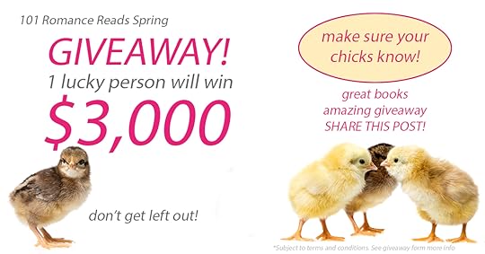 Big Romance Author $3,000 Spring Giveaway April 1-30th, 2016.