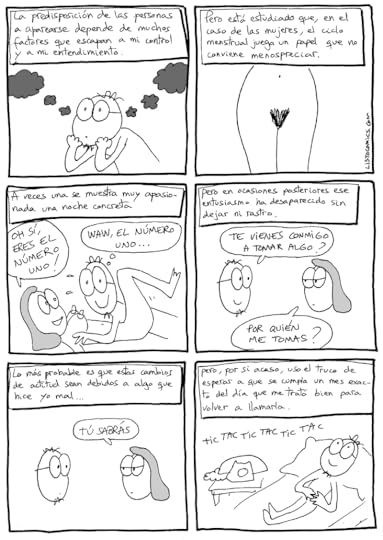Cómic sobre el papel del ciclo menstrual en las decisiones de apareamiento.