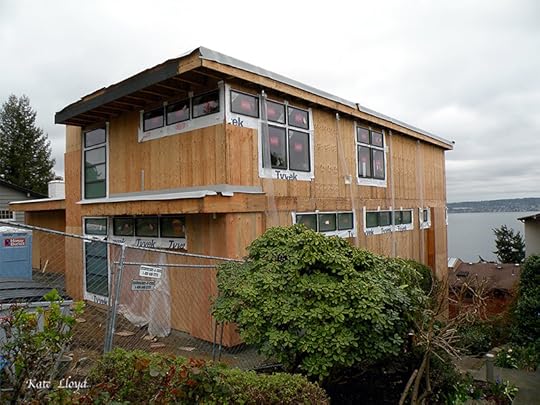 This modern new house is replacing a quaint older home.