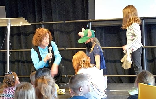 Volunteers acted out scenes from the book amid giggles from the audience