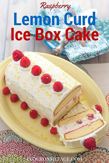 Easy No-Bake Raspberry and Lemon Curd Ice Box Cake recipe via flouronmyface.com