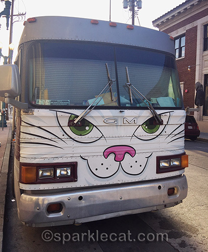 Acro-cats tour bus front