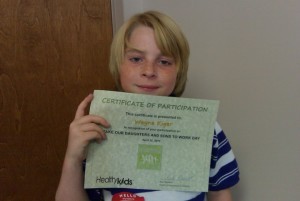 My son at Take Our Sons and Daughters to Work Day 2010.