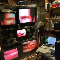 Jeremy Noonan’s Wizard Wall tasks five RPis and Pi cameras to segment a different part of a user’s face to five separate monitors for one big image collage.