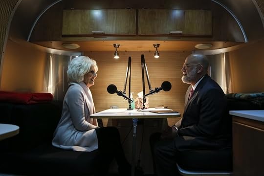 NPR host Diane Rehm and her son David conduct an interview in the StoryCorps MobileBooth. Photo by Shawn Miller.