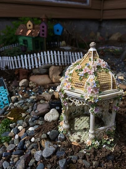 A gazebo on the hill.