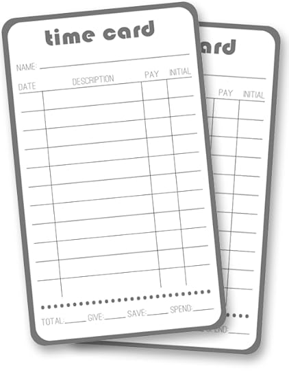 Printable time card for kids