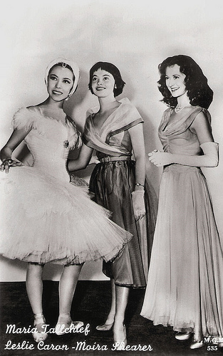 Leslie Caron, Moira Shearer and Maria Tallchief