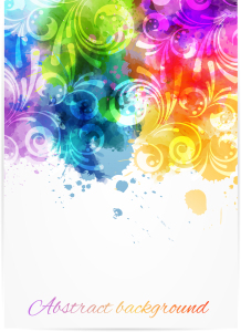 Swirly floral background