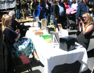 Local reporter takes photo and Arlene Maple Fest 20160001