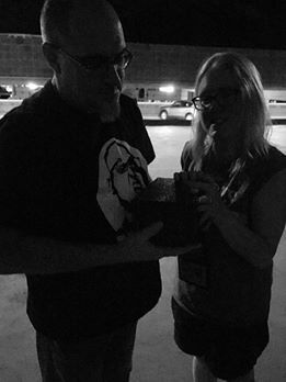 Me, Richard Laymon, and Kelly Laymon (photo copyright Michael Bailey 2016)