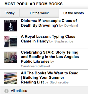 A Royal Lesson: Typing Class Came in Handy and All The Books We Want to Read | Building Your Summer Reading List were two posts I wrote that were popular on Paperblog this month in the category of Books.