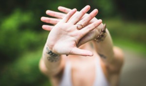 crossed hands