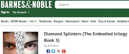 Diamond Splinters Barnes and Noble preorder screenshot