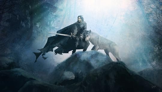 Jon Snow and Ghost by guillemhp