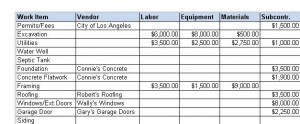 spreadsheet example