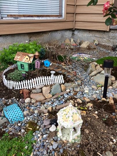 A view from the front of the garden to the back.