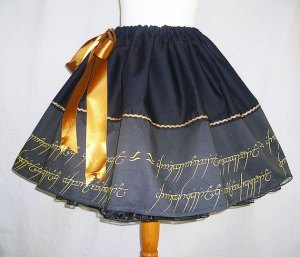 Elvish Script Skirt By Rooby Lane