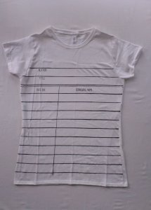 Ladies Library Due Date Card Graphic�� T-shirt 