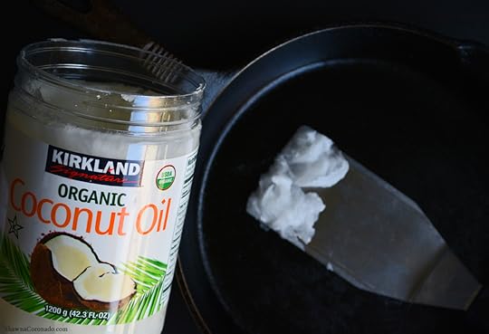 Aidells Chicken Apple Sausage Coconut Oil copyright Shawna Coron