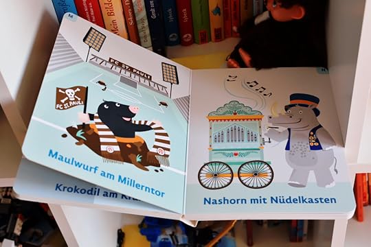 Bilderbuchbild: Nashorn mit Nüdelkasten