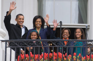 Family including grandmother Marian Robinson in 2009/Getty Images