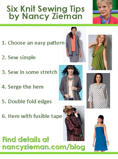 Six knit garment sewing tips by tv host Nancy Zieman