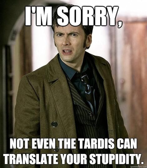 A photo of the 10th Doctor, with the words, 