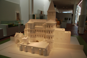 A model of the Porta Nigra as it appeared during the Middle Ages