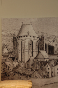 An artist's rendering of the Basilica when it was a residence.