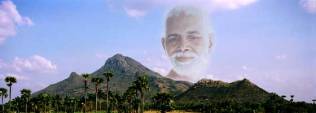 RAMANA FACE OVER ARUNACHALA