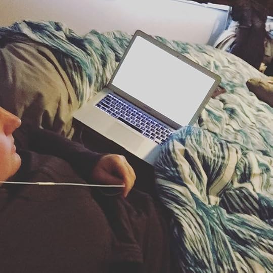 This is what I love about dictation. Some days I just want to be in bed... And I can still write! #dictation #dragondictation