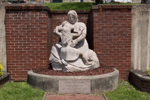 The Mother With Children statue by William Douglas Hopen, outside the International Mother's Day Shrine, at the Andrews Methodist Episcopal Church in Grafton, West Virginia. Photo by Carol Highsmith. Prints and Photographs Division.
