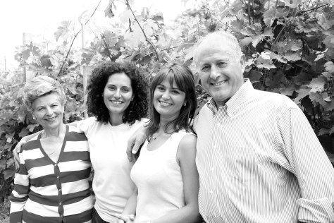 Anna Scavino with daughters Elisa and Enrica, and husband Enrico.