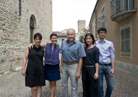 Lucia Gaja (left) and her children Gaia, Rossana, and Giovanni, and husband Angelo. Photo Credit - Andrea Wyner