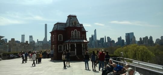 Red house facade on the roof of the Met.