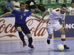 Canada's Marco Rodriguez is seen in action against the USA's Brian Harris. PHOTO: CANADA SOCCER/MEXSPORT